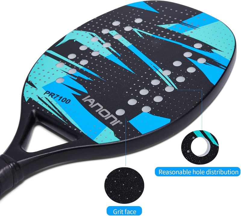 WLSRW Beach Tennis Paddle Beach Tennis Racket Carbon Fiber with EVA Memory Foam Core Tennis Paddles - Image 4